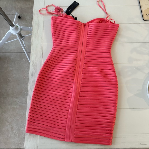 BRAND NEW CORAL REEF BCBG LILLIE BODYCON STRAPLESS DRESS - Picture 8 of 13